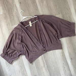 The Well Kept Society Cardigan oversized womens Purple (small) boho casual baggy